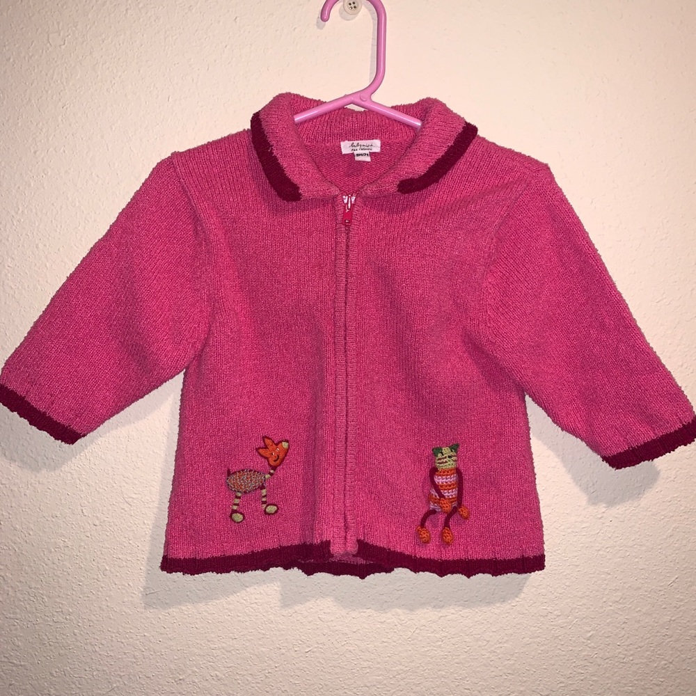 Catamini zipper cardigan sweater